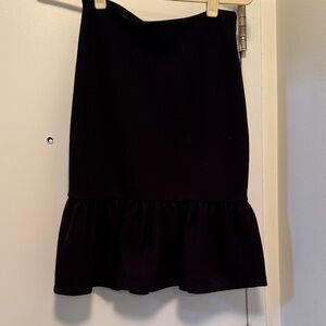 Reiss Black Mini Skirt with Ruffle Hem